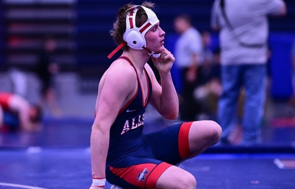 one male wrestler